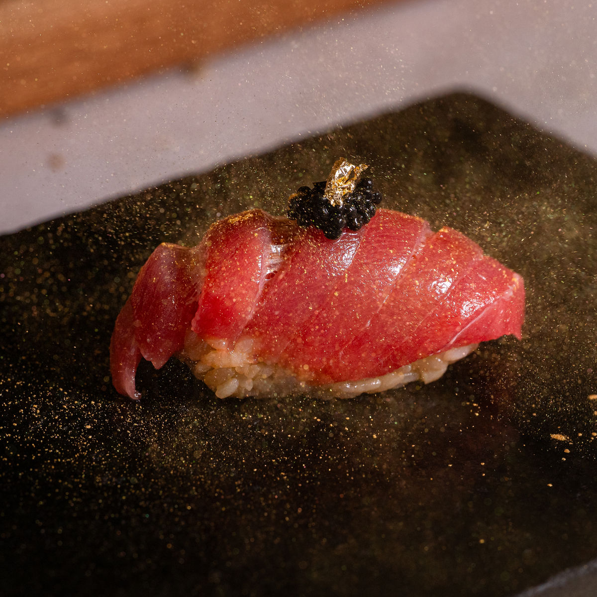 Tuna with caviar